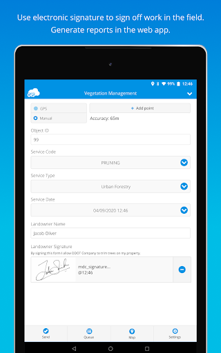 Mobile Data Collection Screenshot