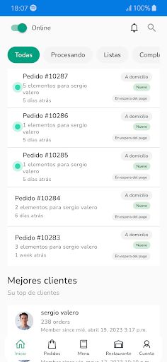 Android application Esdecarta restaurantes screenshort