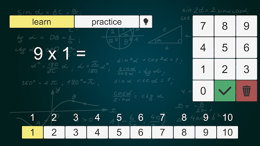 Android application 1x1 Math Trainer screenshort