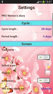 Woman diary (calendar) For PC installation