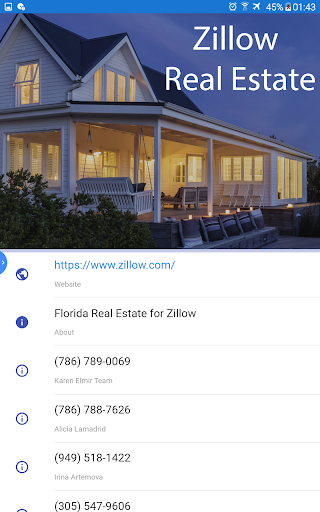 Android application Florida Real Estate for Zillow screenshort