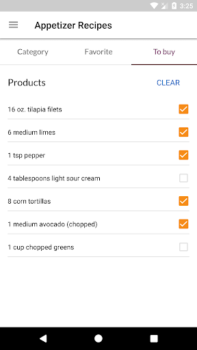 Appetizer Recipes Screenshot