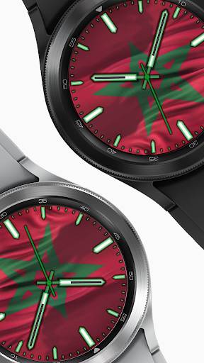 Android application Morocco Flag Watch Face screenshort