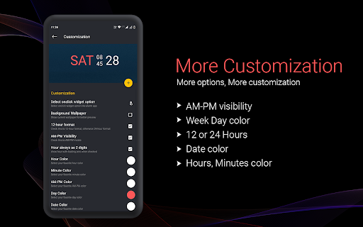 Digital clock Widget Screen 3