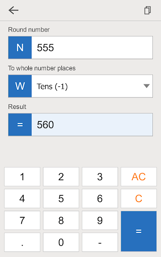 Screenshot of Rounding Numbers Calculator