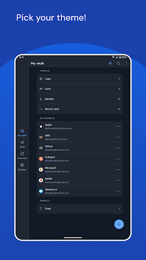 Screenshot of Bitwarden Password Manager