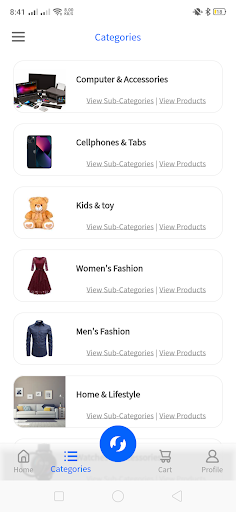 Sabxa Online Shopping App Screen 2