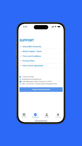 MOC University Screen 2