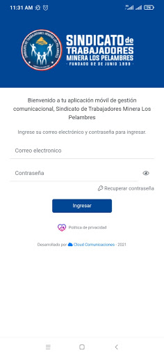 Sindicato Minera Los Pelambres Screen 2