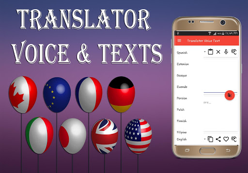 Language Translate Text/Voice Screen 2