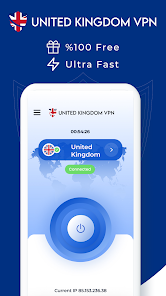 Captura 1 VPN United Kingdom - Get UK IP android