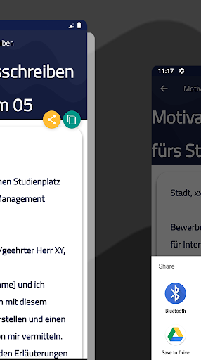 Motivationsschreiben Screen 3