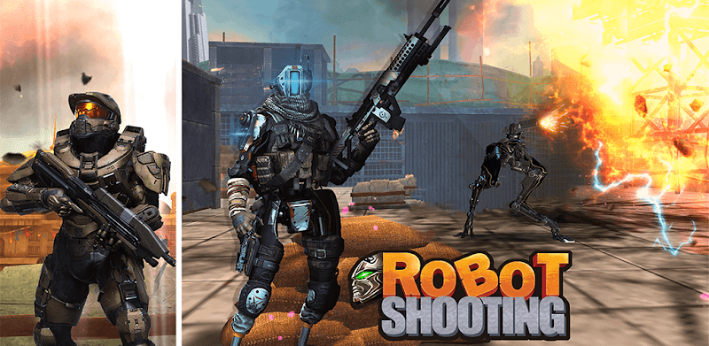 Robot Shooting War Games: Robots Battle Simulator
