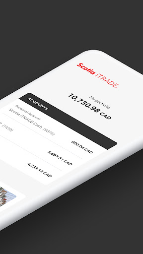 Scotia iTRADE mobile Screen 2