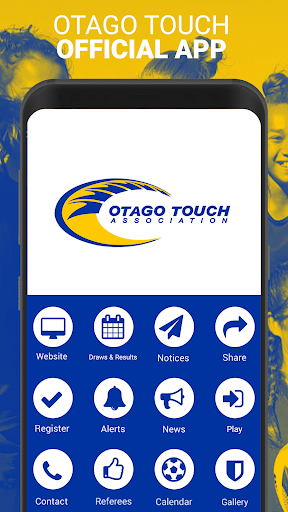 Android application Otago Touch Association screenshort
