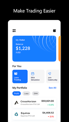 Android application Zero Investment Online Trading screenshort