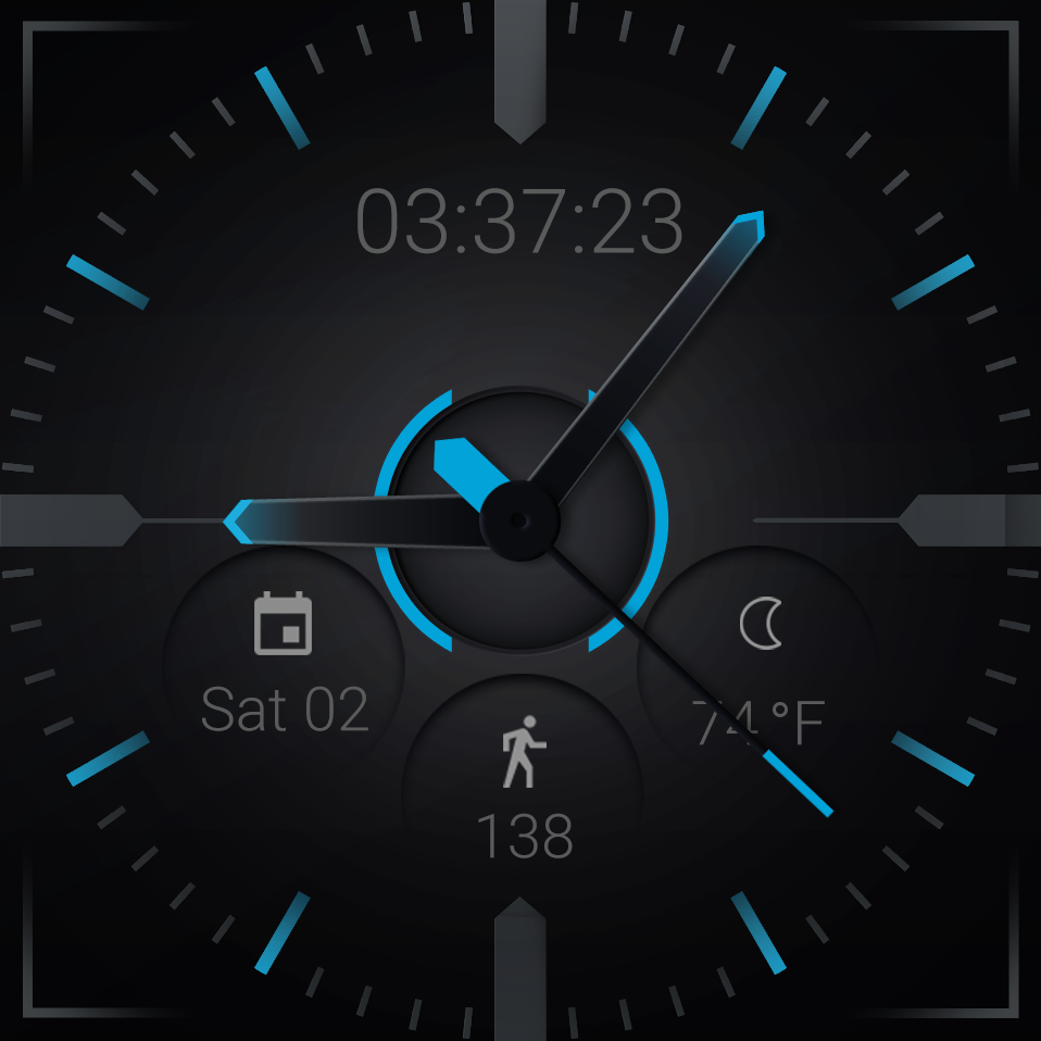 Android application Stealth360 Watch Face screenshort
