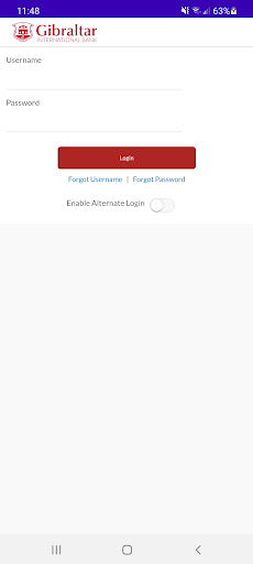 Android application Gibraltar Int. Bank Ltd screenshort