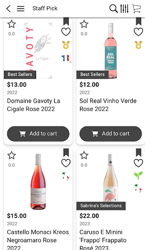 Android application Amsterdam Wine Co screenshort
