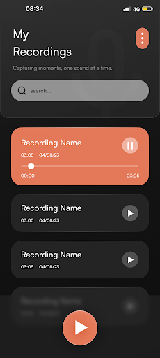 Android application Voice Recorder screenshort