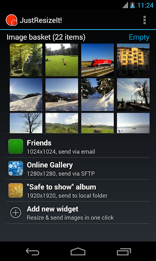 Android application JustResizeIt! free screenshort