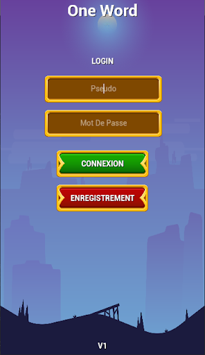 Android application OneWord screenshort