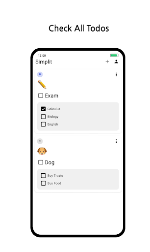Simplit - Checklist, Todo Screen 2