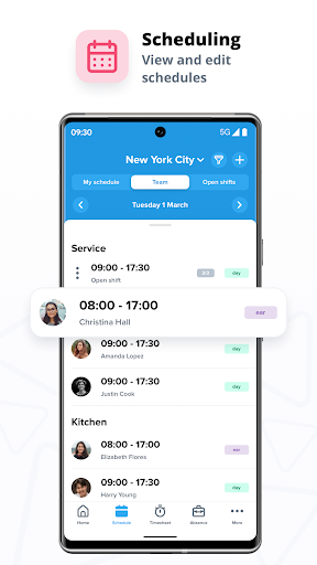 Screenshot of Shiftbase