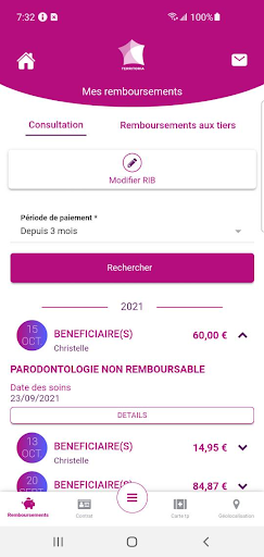 Android application Territoria Mutuelle screenshort