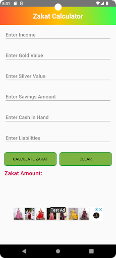 Android application Zakat Calculator 2.0 screenshort