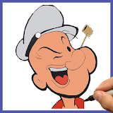 How to draw Popeye The Sailor Man icon