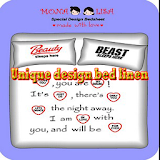 Unique design bed linen icon