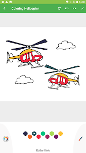 Раскраска Летающий вертолет