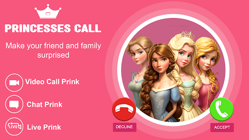 Android application princess fake call & chat screenshort