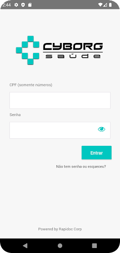 Android application Cyborg Saúde screenshort