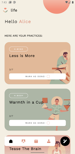 Android application Holistiq Life screenshort