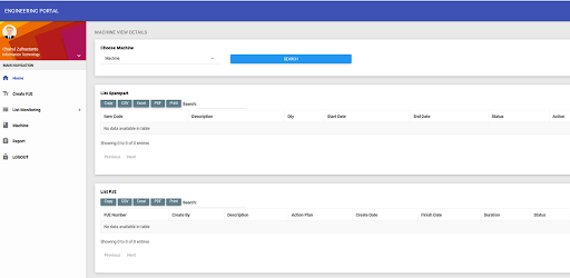 Engineering System MLI Screen 3