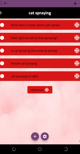 Android application cat spraying screenshort