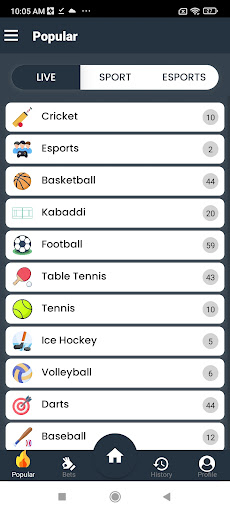 Bet247 - Sports Betting Screen 3