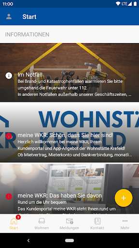 Android application meine WKR - Wohnstätte Krefeld screenshort