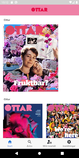 Android application Tidskriften Ottar screenshort
