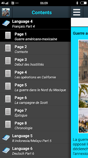 Aperçu de l'application