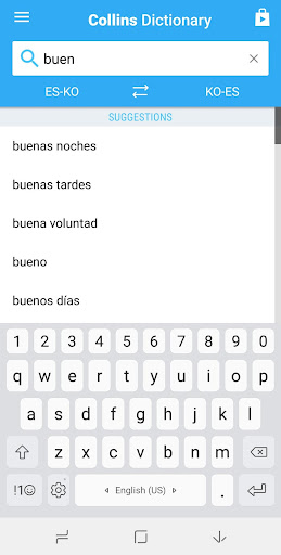 Android application Korean-Spanish Dictionary screenshort