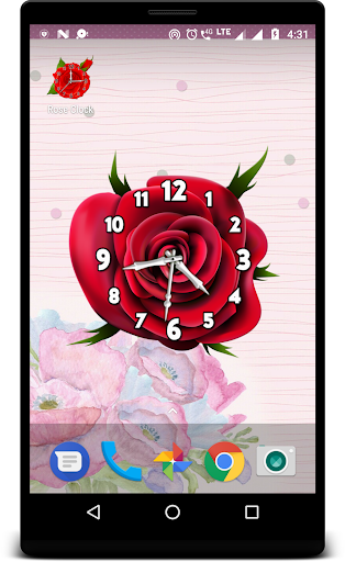 Rose clock live wallpaper Screen 2