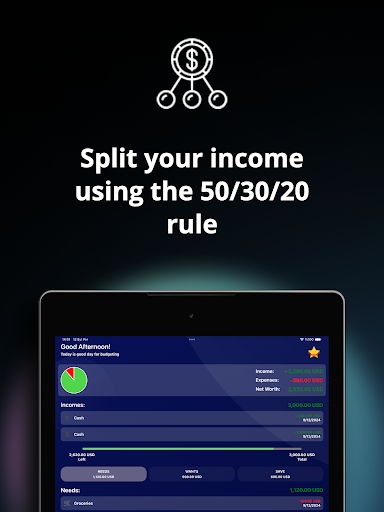 Screenshot of Budget50: 50/30/20 Rule