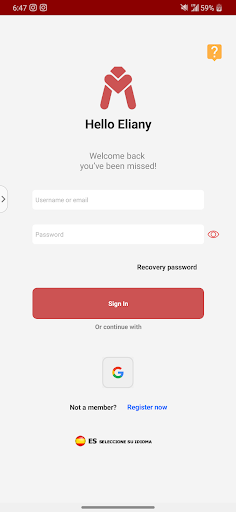 Android application MyLineD screenshort
