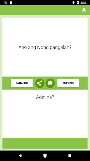 Android application Tagalog-Turkish Translator screenshort
