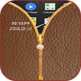 Leather Zipper Screen Lock icon