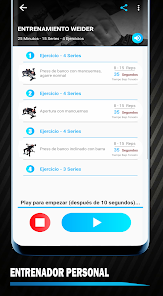 Captura de Pantalla 21 Entrenamiento con mancuernas y android