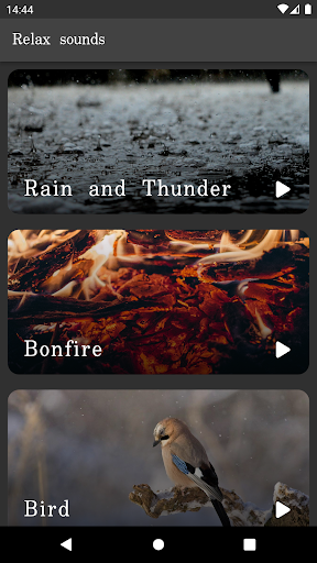 Android application Sounds for relax screenshort